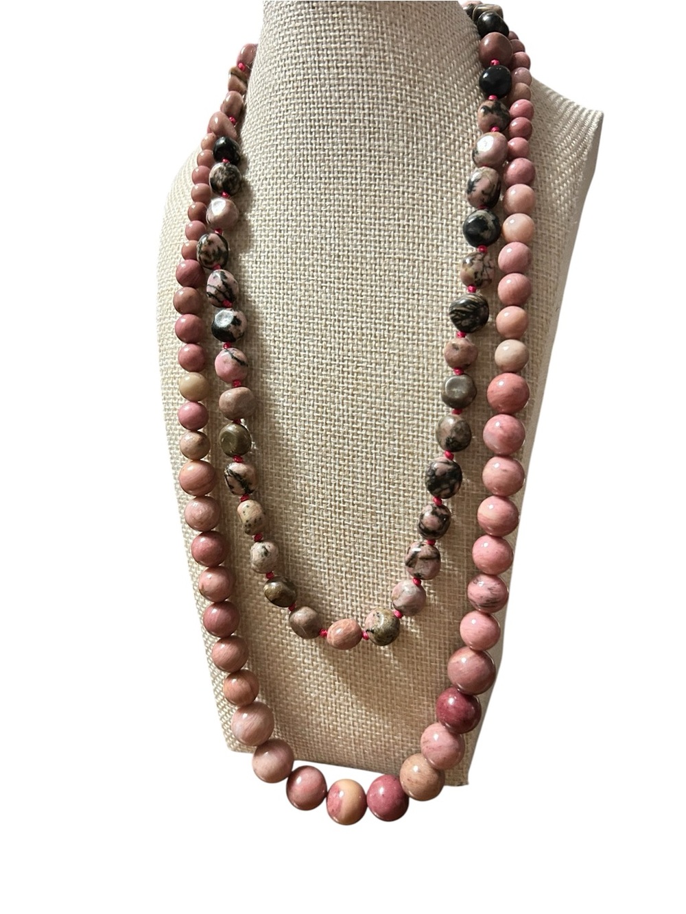 Rhodonite Multi-Strand Beaded Necklace - Women Jewelry